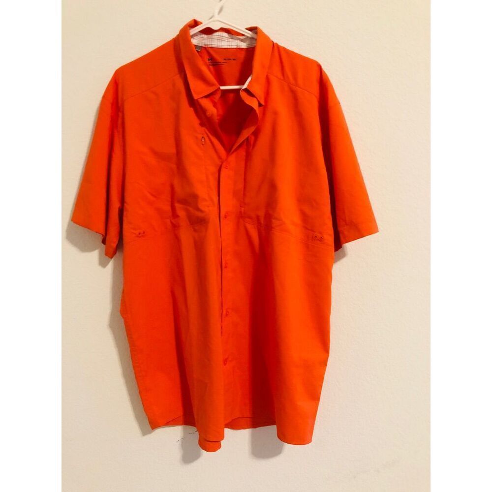 Underarmour XL breathable orange polo shirt
